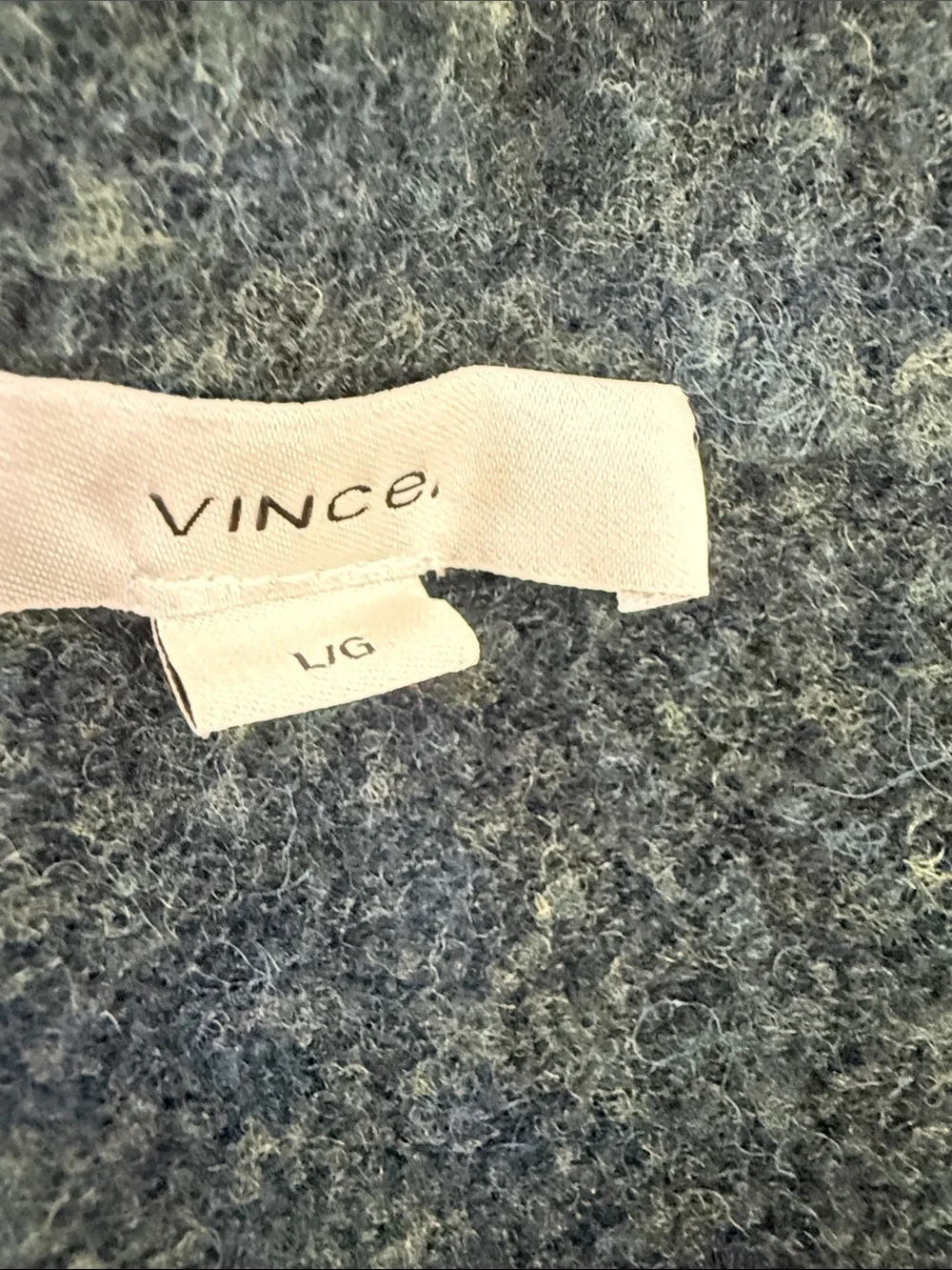 Vince Merino Wool Alpaca Blend V-Neck Sweater Forest Green Large